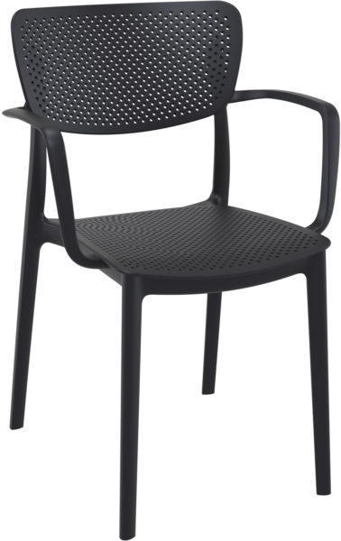 avon armchair-black-front-side