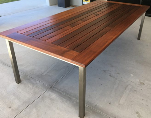 hardwood outdoor table
